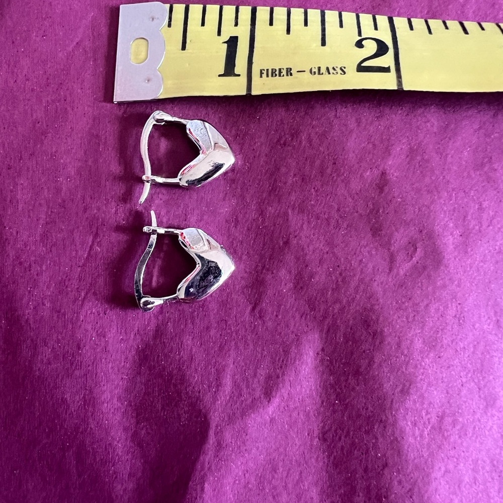 Silver Geometric Statement Earrings - image 2